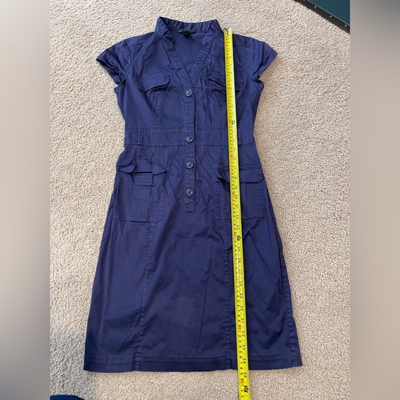 H&M Button Front Purple knee-length Dress Shirt - Picture 6 of 9